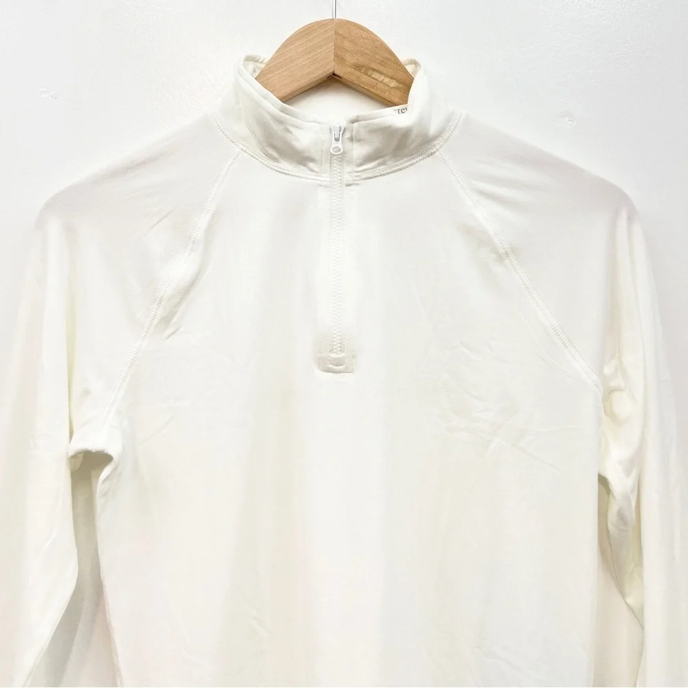 J.Crew Kids' active half-zip popover white NWT